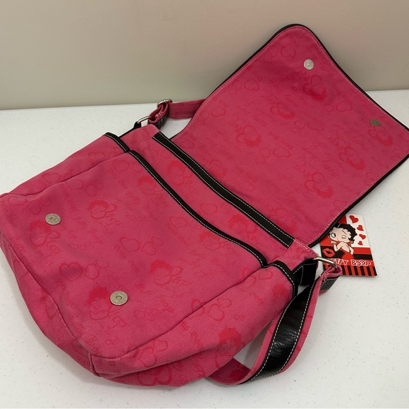 Pink Betty Boop Rhinestone Messenger Bag - Picture 9 of 16